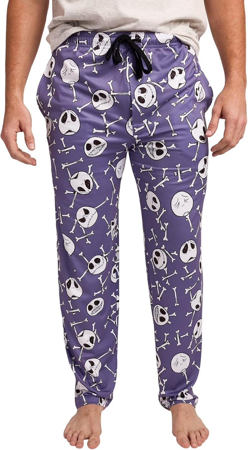 Bio World Nightmare Before Christmas AOP Mens Purple Sleep Pajama Pants - Image 2